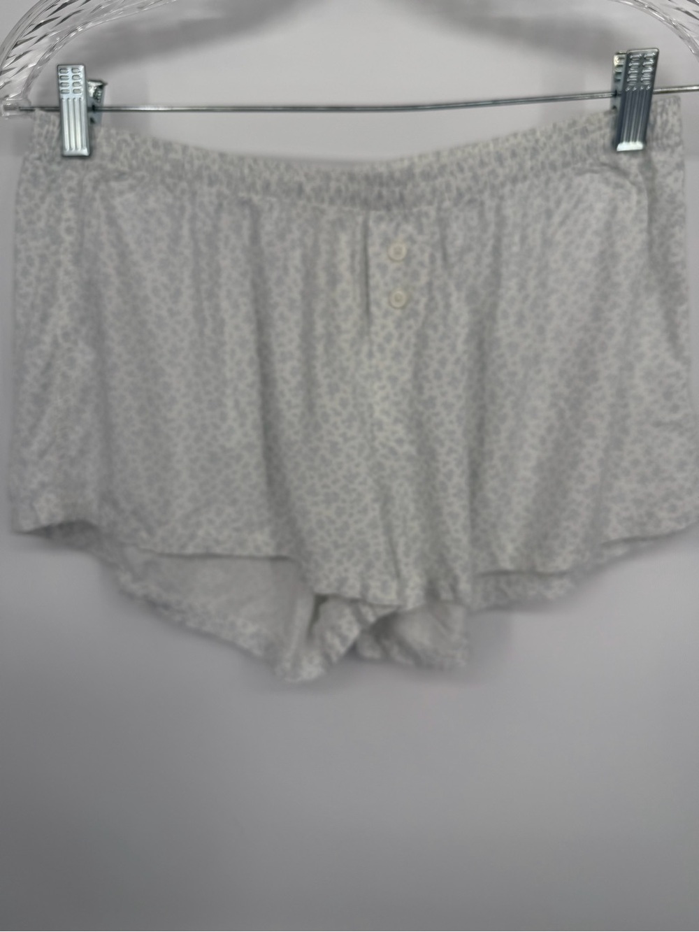 Brandy Melville White/Cream Printed Lounge Shorts